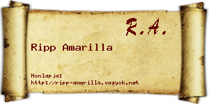 Ripp Amarilla névjegykártya